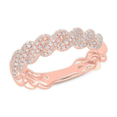 ROSE GOLD DIAMOND PAVE RING - MICHAEL K. JEWELERS