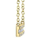Load image into Gallery viewer, DIAMOND BAGUETTE BAR NECKLACE