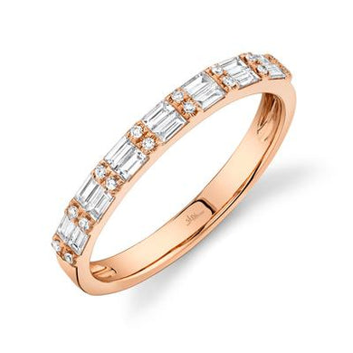 DOUBLE DIAMOND BAGUETTE AND ROUND BAND - MICHAEL K. JEWELERS