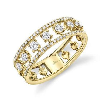 THREE ROW ETERNITY DIAMOND BAND - MICHAEL K. JEWELERS