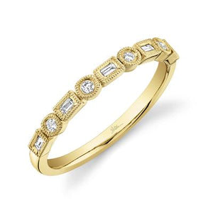 BAGUETTE AND ROUND DIAMOND BAND