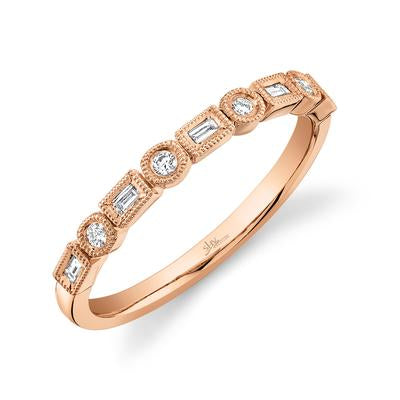 BAGUETTE AND ROUND DIAMOND BAND - MICHAEL K. JEWELERS