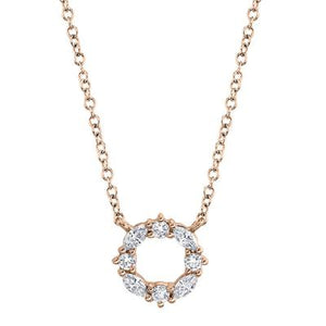 ROUND AND MARQUISE DIAMOND NECKLACE