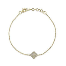 Load image into Gallery viewer, DIAMOND PAVE CLOVER BRACELET - MICHAEL K. JEWELERS