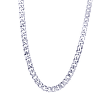 STEEL CURB LINK NECKLACE - MICHAEL K. JEWELERS