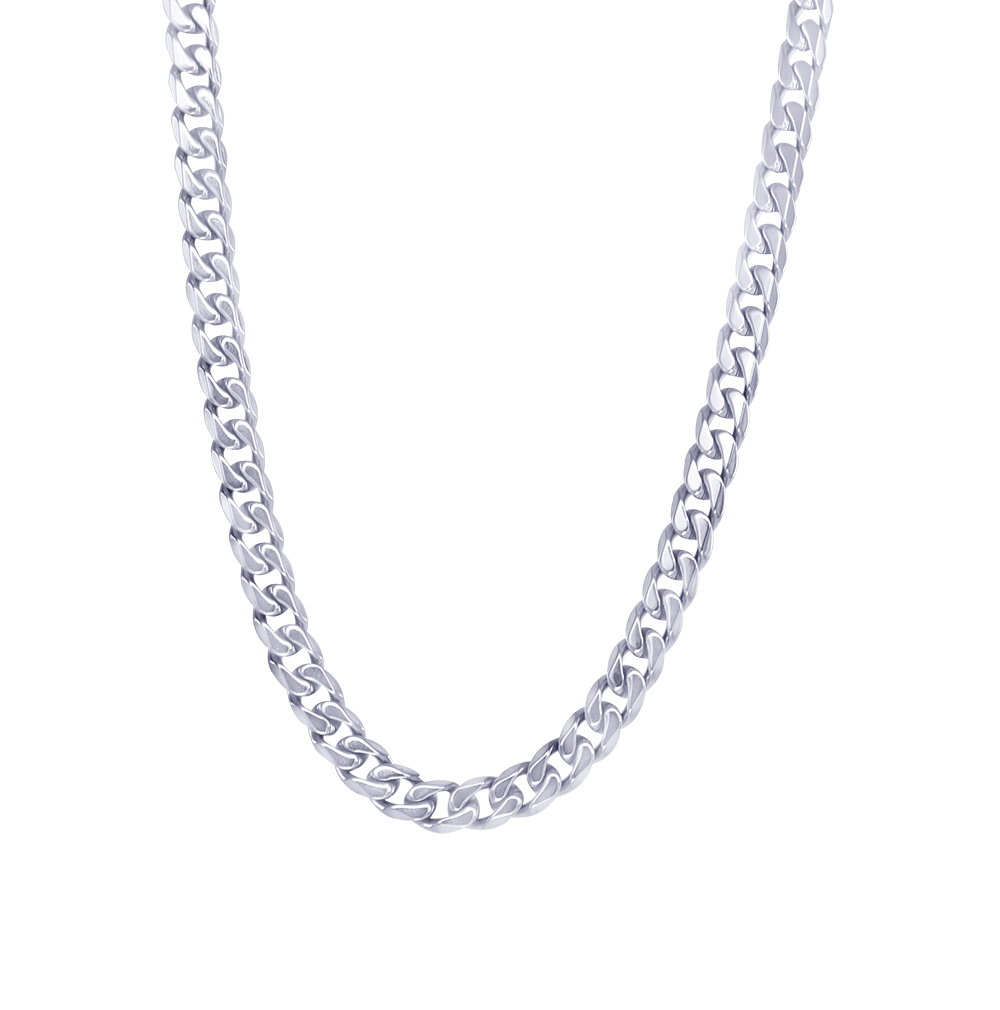 STEEL CURB LINK NECKLACE