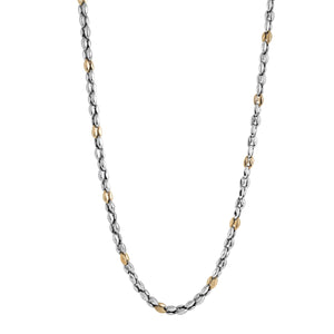 STEEL AND GOLD LINK CHAIN