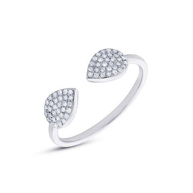PEAR SHAPED OPEN DIAMOND RING - MICHAEL K. JEWELERS