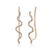 Load image into Gallery viewer, ROSE GOLD DIAMOND CRAWLER EARRING - MICHAEL K. JEWELERS