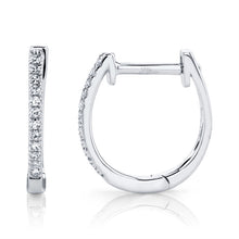 Load image into Gallery viewer, WHITE GOLD DIAMOND HOOP EARRING - MICHAEL K. JEWELERS