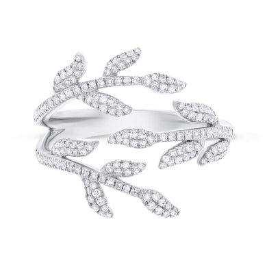 DIAMOND LEAF RING - MICHAEL K. JEWELERS