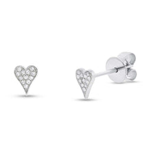 Load image into Gallery viewer, DIAMOND PAVE HEART EARRING - MICHAEL K. JEWELERS