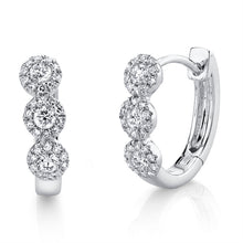 Load image into Gallery viewer, WHITE GOLD DIAMOND HUGGIE EARRING - MICHAEL K. JEWELERS