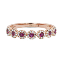 Load image into Gallery viewer, DIAMOND AND RUBY ROSE GOLD RING - MICHAEL K. JEWELERS