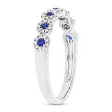 Load image into Gallery viewer, DIAMOND AND SAPPHIRE WHITE GOLD BAND - MICHAEL K. JEWELERS