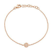 Load image into Gallery viewer, ROSE GOLD DIAMOND PAVE CIRCLE BRACELET - MICHAEL K. JEWELERS