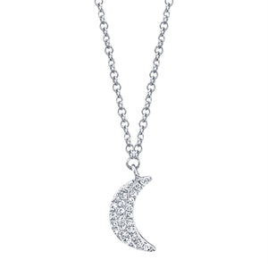 14K GOLD CRESCENT MOON NECKLACE - MICHAEL K. JEWELERS