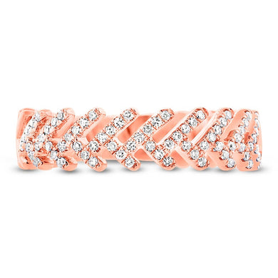 DIAMOND LEAF ROSE GOLD RING - MICHAEL K. JEWELERS