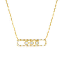 Load image into Gallery viewer, YELLOW GOLD DIAMOND SLIDER BAR NECKLACE - MICHAEL K. JEWELERS