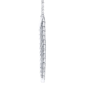 WHITE GOLD DIAMOND FEATHER NECKLACE - MICHAEL K. JEWELERS