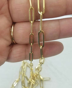 PAPER CLIP GOLD CHAIN NECKLACE - MICHAEL K. JEWELERS
