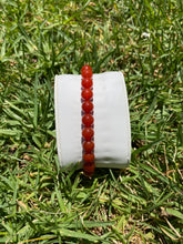 Load image into Gallery viewer, MATTE RED ONYX BEAD BRACELET - MICHAEL K. JEWELERS