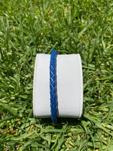 Load image into Gallery viewer, BLUE BRAIDED LEATHER BRACELET - MICHAEL K. JEWELERS