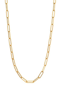 PAPER CLIP GOLD CHAIN NECKLACE - MICHAEL K. JEWELERS