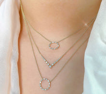 Load image into Gallery viewer, V SHAPE DIAMOND NECKLACE