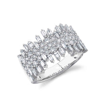 Load image into Gallery viewer, WIDE DIAMOND BAGUETTE RING