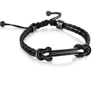 KNOTTED LEATHER BRACELET - MICHAEL K. JEWELERS