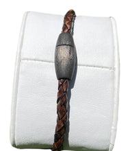 Load image into Gallery viewer, BROWN BRAIDED LEATHER BRACELET - MICHAEL K. JEWELERS
