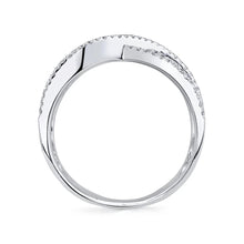 Load image into Gallery viewer, DOUBLE X DIAMOND BAGUETTE STATEMENT RING