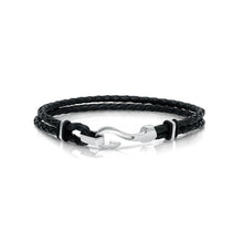 Load image into Gallery viewer, FISH HOOK DOUBLE ROW LEATHER BRACELET - MICHAEL K. JEWELERS
