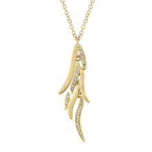 Load image into Gallery viewer, FEATHER DIAMOND NECKLACE