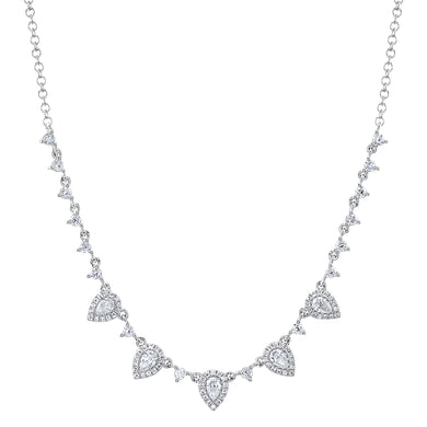 PEAR SHAPE DIAMOND NECKLACE - MICHAEL K. JEWELERS